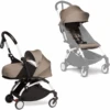 BABYZEN Kinderwagen YOYO2 0+ White Mit Neugeborenenaufsatz Inkl. Textilset Taupe