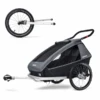 CROOZER Kinderfahrradanhänger Kid Vaaya 2 Graphite Blue Inklusive Jogger-Set