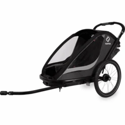Hamax Kinderfahrradanhänger Cocoon Mit Verstellbarer Schlafposition Grey/black