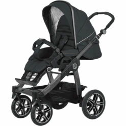 Hartan Kinderwagen Racer GTS Mit Handbremse Casual Collection Racing Stars (912) Gestellfarbe Platin