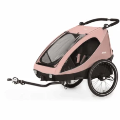 Hauck 2in1 Fahrradanhänger Und Buggy Dryk Duo Rose