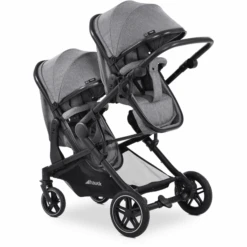Hauck Geschwisterwagen Atlantic Twin Melange Grey