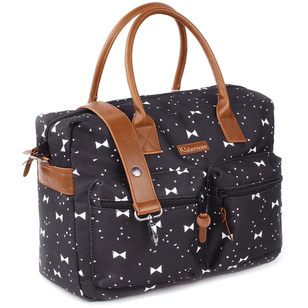Kidzroom Wickeltasche Black & White Bows