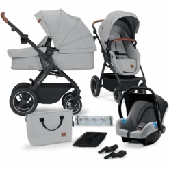 Kinderkraft Kombikinderwagen 3 In 1 B-TOUR Light Grey