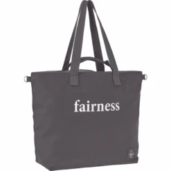 LÄSSIG Wickeltasche Green Label Cotton Statement Shopper Anthrazit