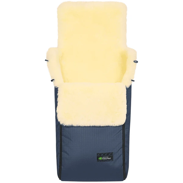Odenwälder Lammfell-Fußsack Paul Marine