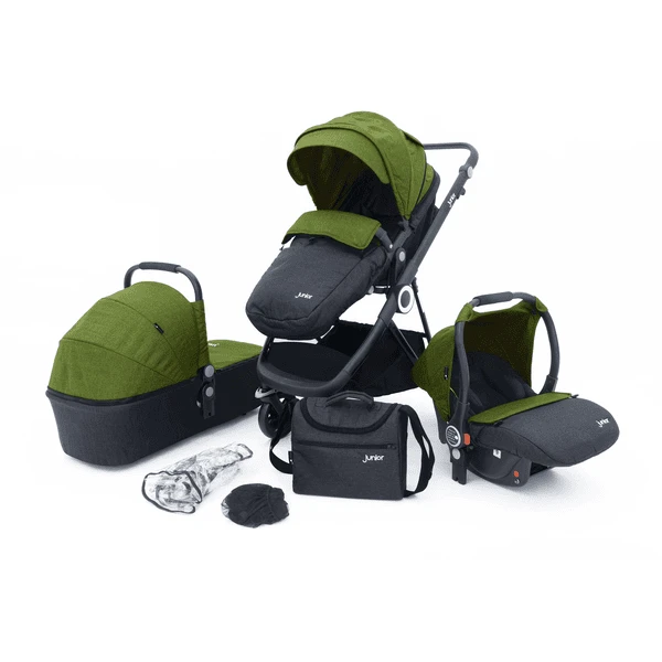 Petex 3-in-1 Kombi-Kinderwagenset Multi Traveller Grün/grau