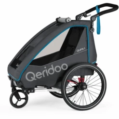 Qeridoo® Kinderfahrradanhänger QUPA 1 Blue