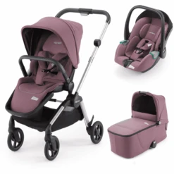 RECARO Kombikinderwagen Sadena Prime Pale Rose - Rahmenfarbe Grey